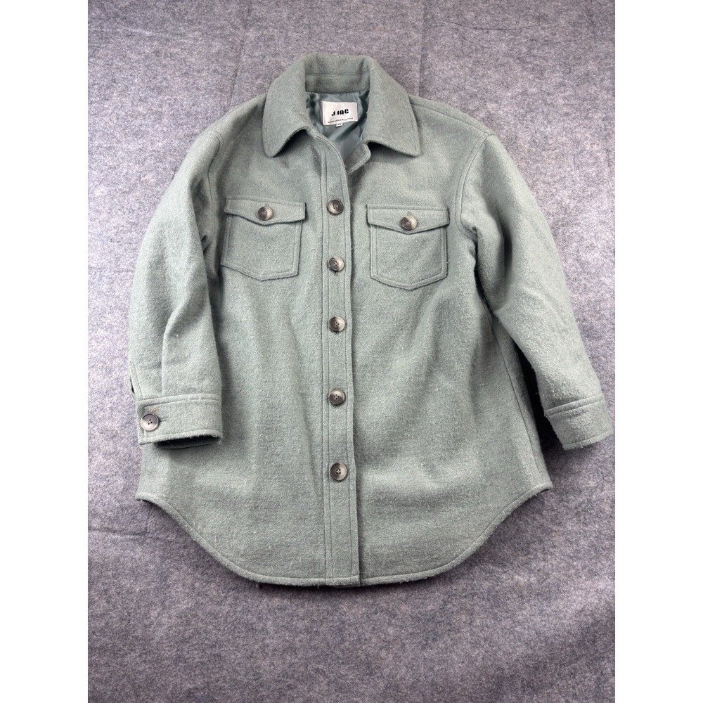 J. INC Women's Size XS Shacket Jacket Wool Blend Classic Fall Essential Tumblr